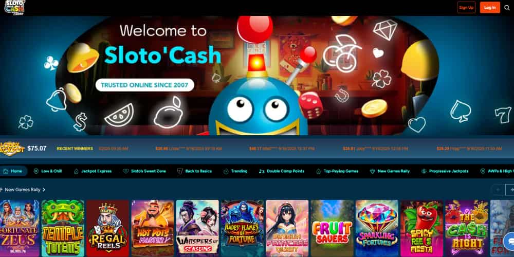 Sloto'cash casino slot range