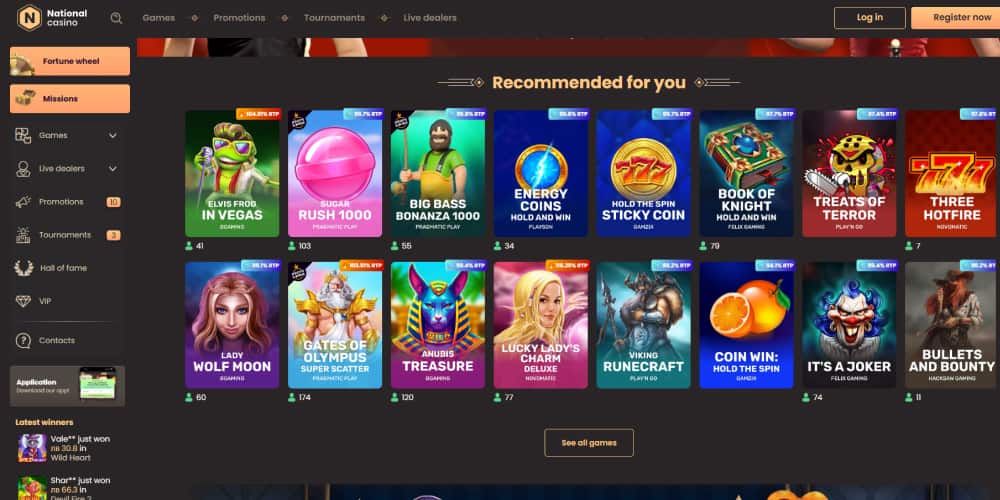 National Casino games