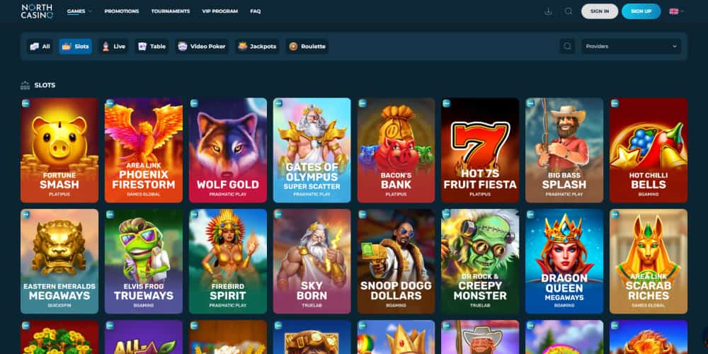 North Casino features slots